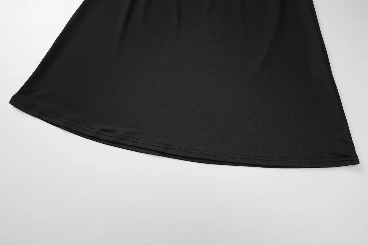 Wrap Around Halter Maxi Dress - Black Backless Evening Gown