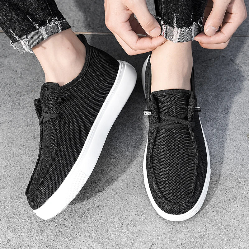 Summer Casual Sneakers - Men's Breathable Flat Tennis & Running Trainers