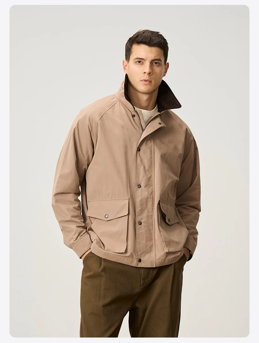 Men's Spring Oversize Water Repellent Washed Vintage Coats Jacket