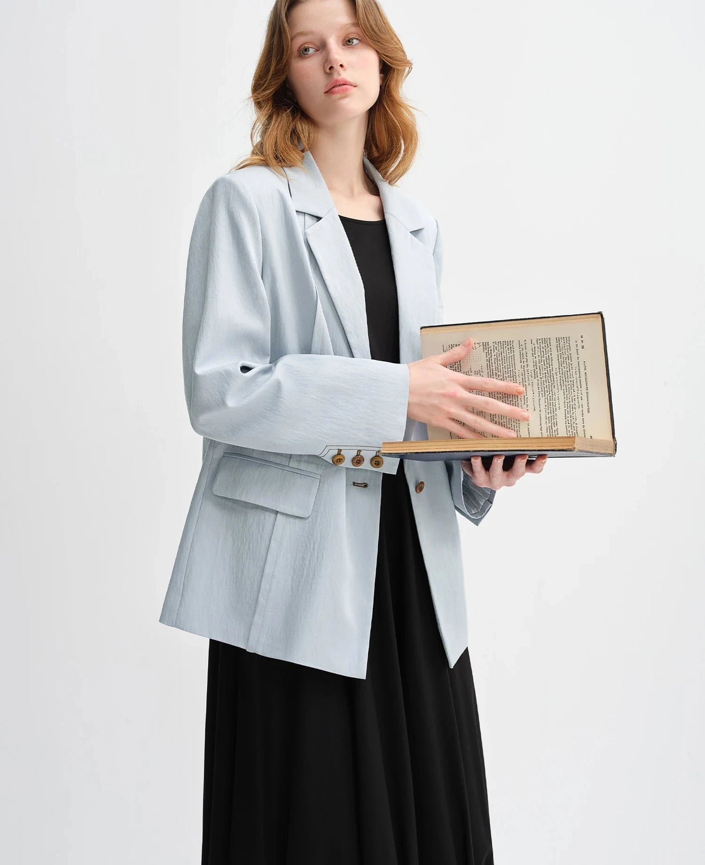 One-Button Suit Jacket - Tailored Short Blazer