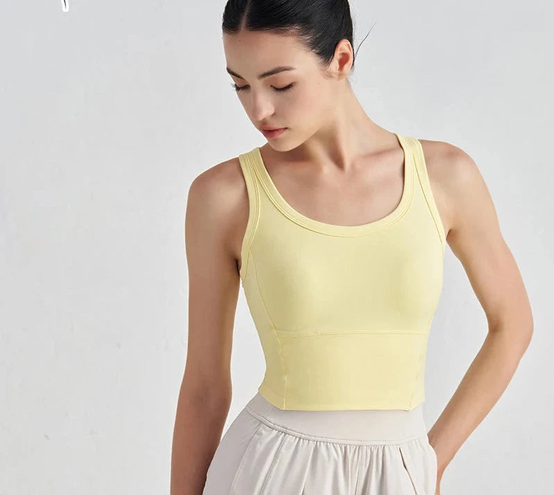 High Support Sports Bra - Breathable Nylon Fitness & Yoga Top