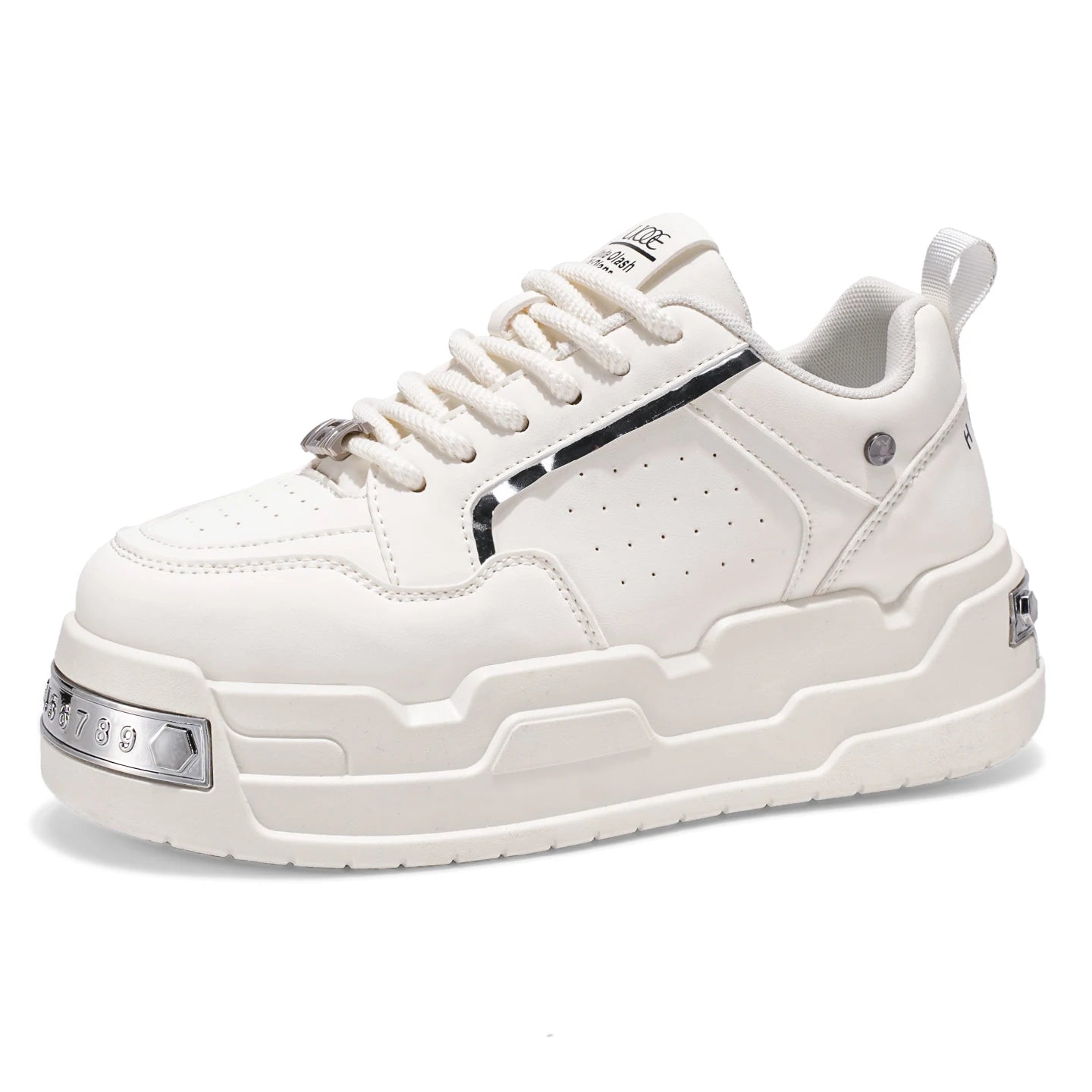 Men's Platform Sneakers - Metal Detail Sports Trainers