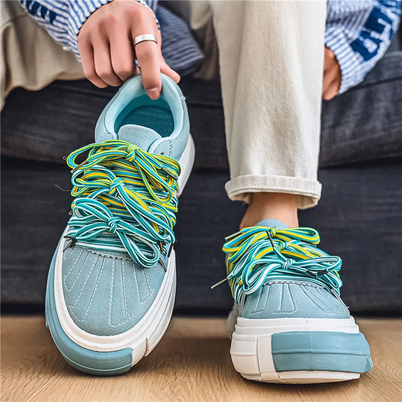 Men's Casual strap Design  Skateboard Trainers Sneakers