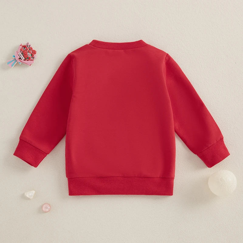 0-3Y Baby Girl Christmas Sweatshirt - Tie-Dye Print Letter Embroidery Long Sleeve Pullovers Top