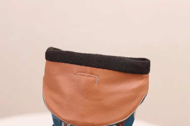 Colour Block Totem Print Chelsea Boots