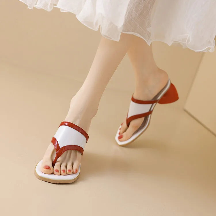 Women's Love Heel Clip Toe Open Toe Sandals