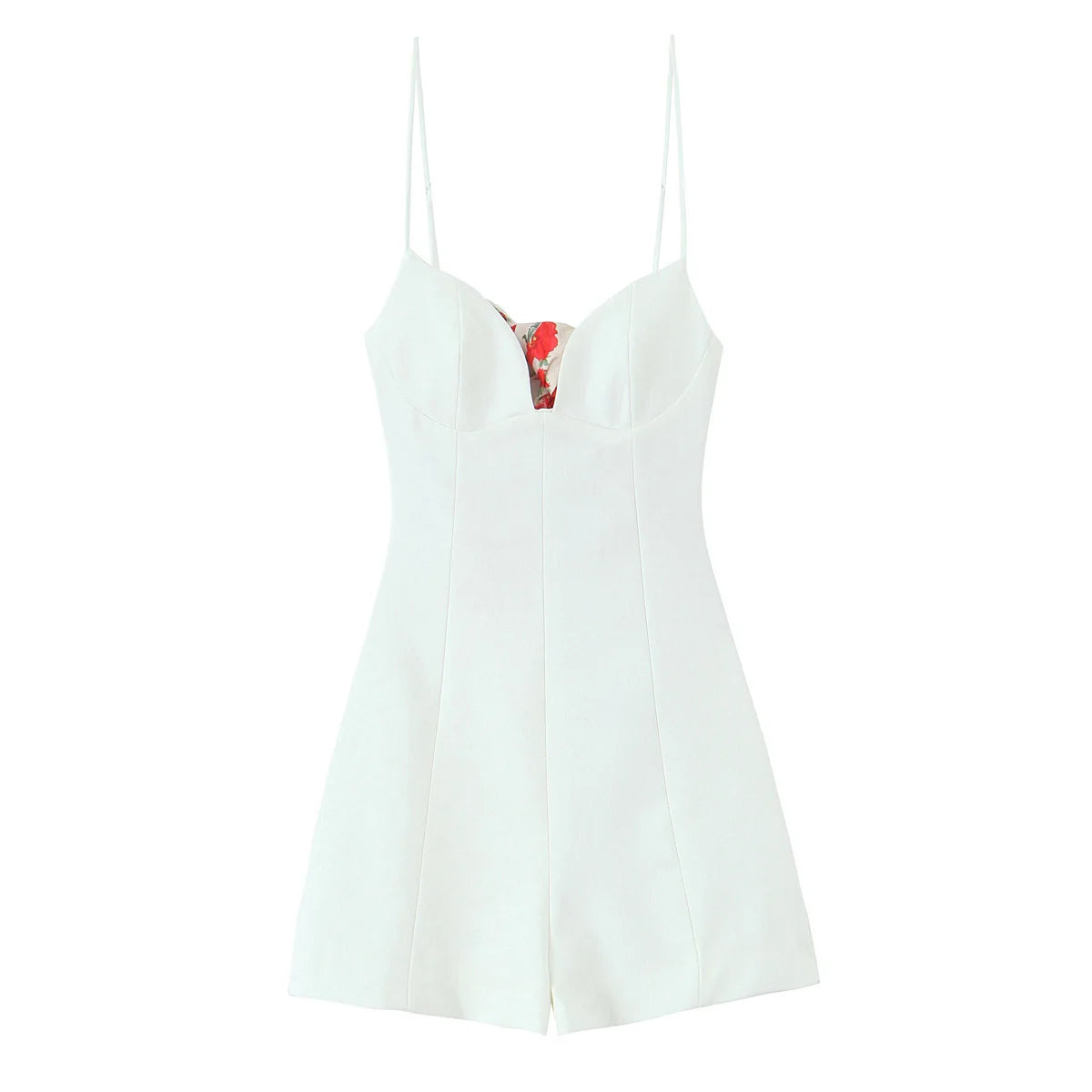 Women's Striped Suspender Jumpsuit - Backless Short Summer Romper