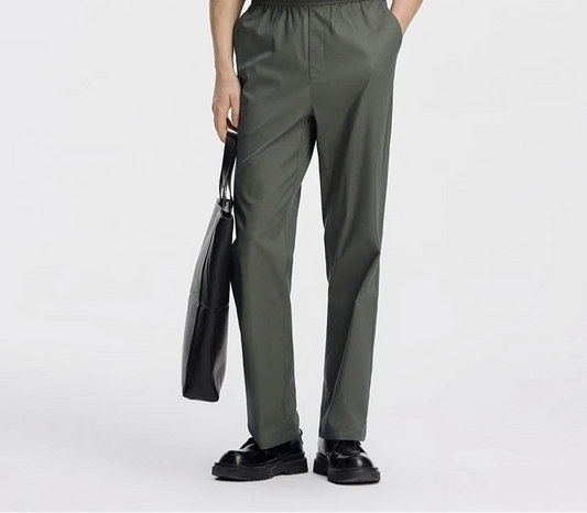 Commute Solid Straight Leg Trousers - Classic Versatile Autumn Pants