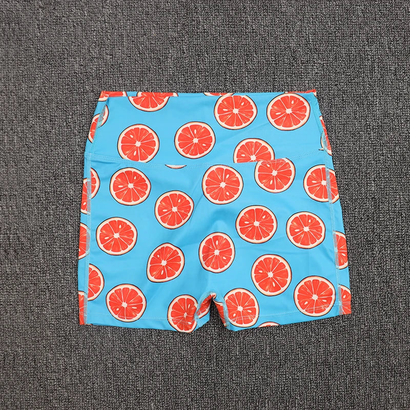 High Waist Printed Shorts