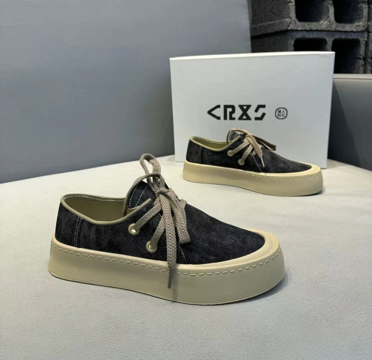 Men's Platform Suede Lace Up Shoes
