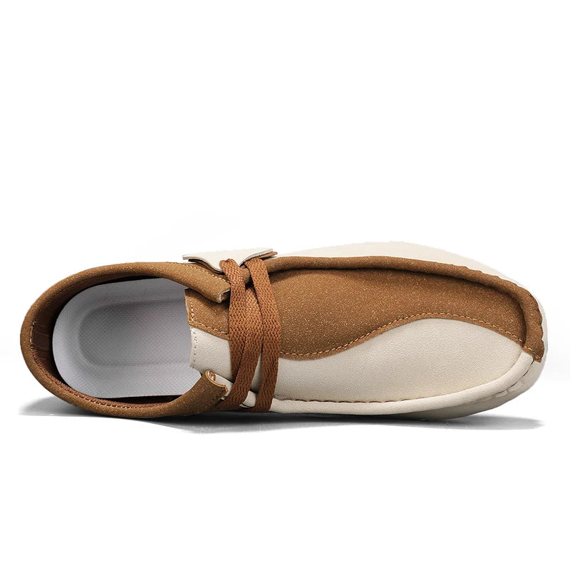 Men's Casual Suede Slip On Comfortable  Platform British Shoes