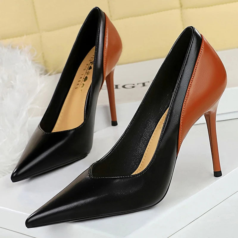 Women's Pumps Pointed Tip High Heels Stilettos Shoes