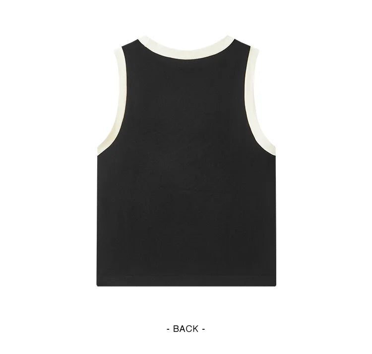Women's Color-Block Round Neck Camisole - Slim Fit Vest Top