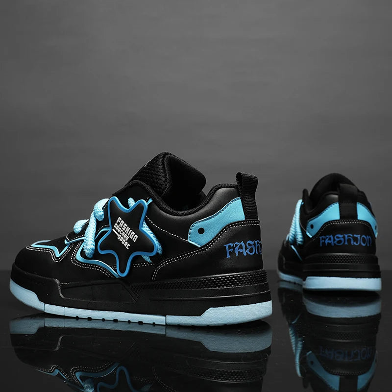 Men's Casual Stars Platform Skateboard Tennis Sports Comfortable Vulcanized Sneakers