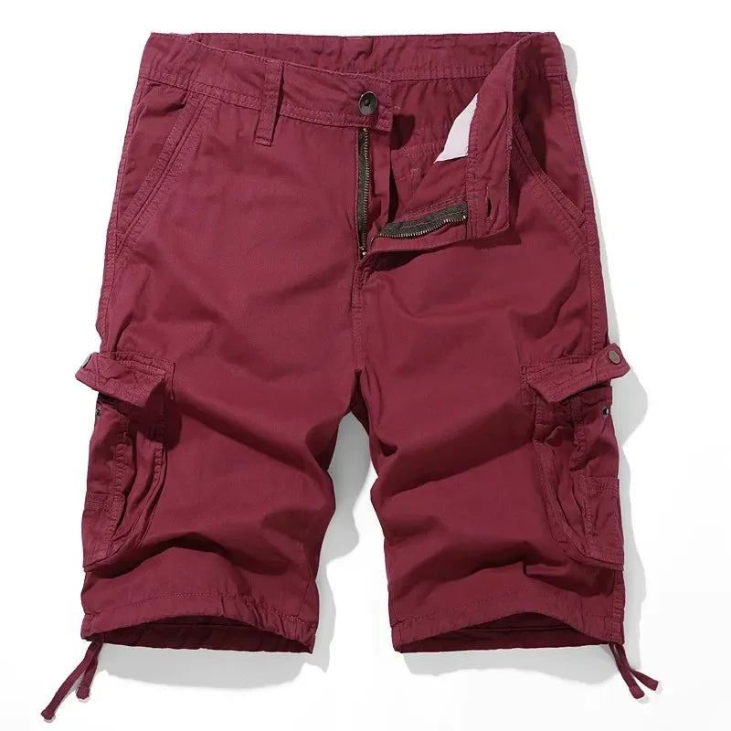 Men's Summer Cotton Cargo Multi Pocket Casual Shorts