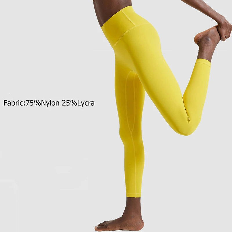 Women's Buttery Soft Yoga Pants High Waist Sports Leggings Soft Fabric Workout Tights Running Sportswear Leggings