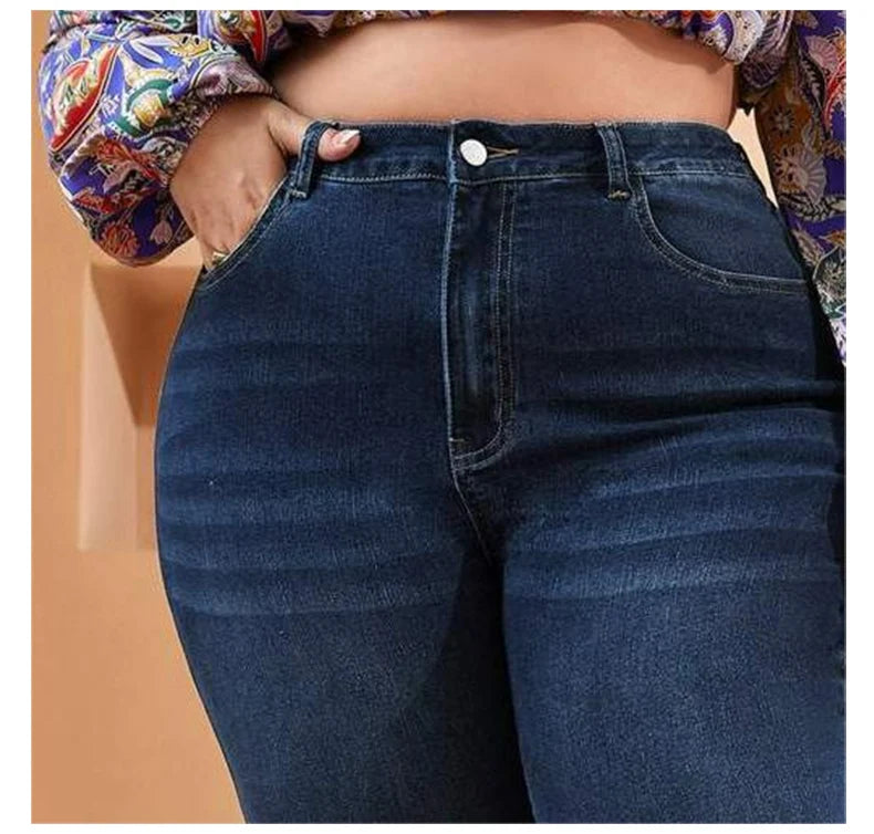 Women's Plus Size High Waist Stretch Denim Jeans