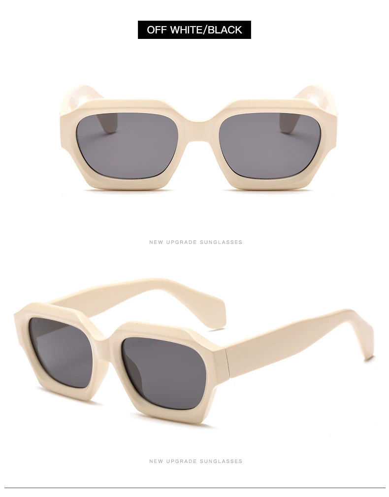 Black Square Frame Sunglasses - Punk Trendy UV400 Women's Eyewear