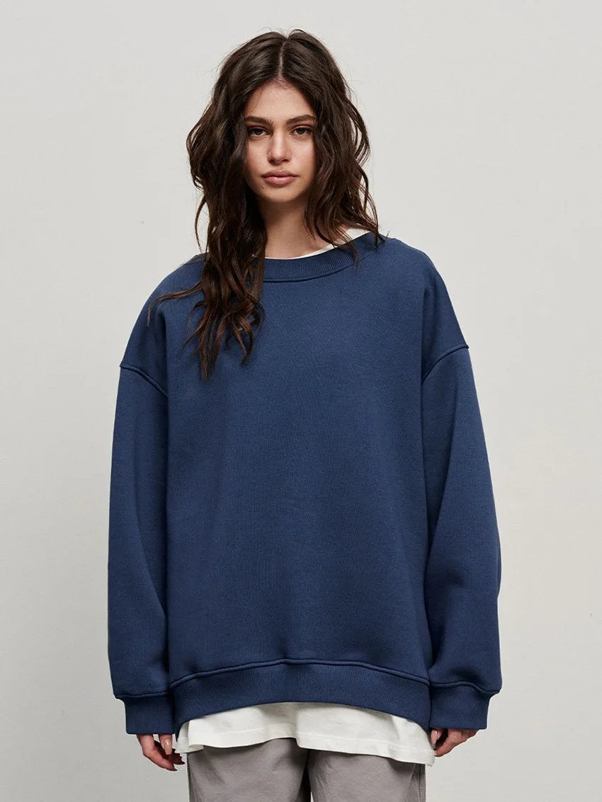 Women's Oversized Loose Pullover Fleece Sweatshirt