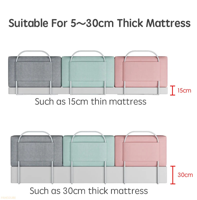 Child Bed Barrier 47cm - Safety Rail Guard for Kids & Baby Bed Protection