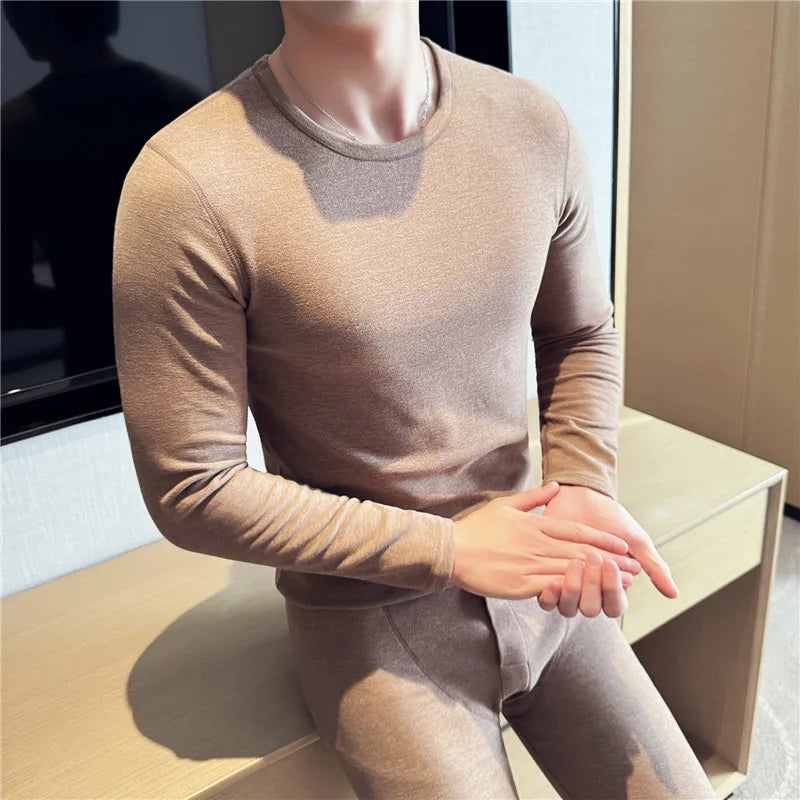 Men's Thermal Underwear Set - Long Johns Elastic Slim Fit Comfortable Top and Pants Set