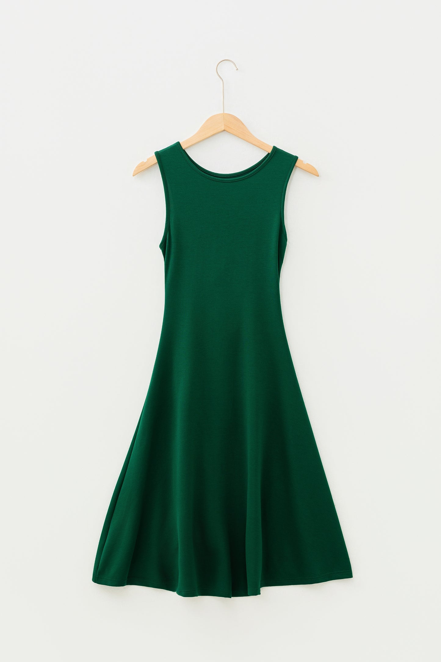 Solid Color Round Neck Ruched Detail Sleeveless Mini Dress