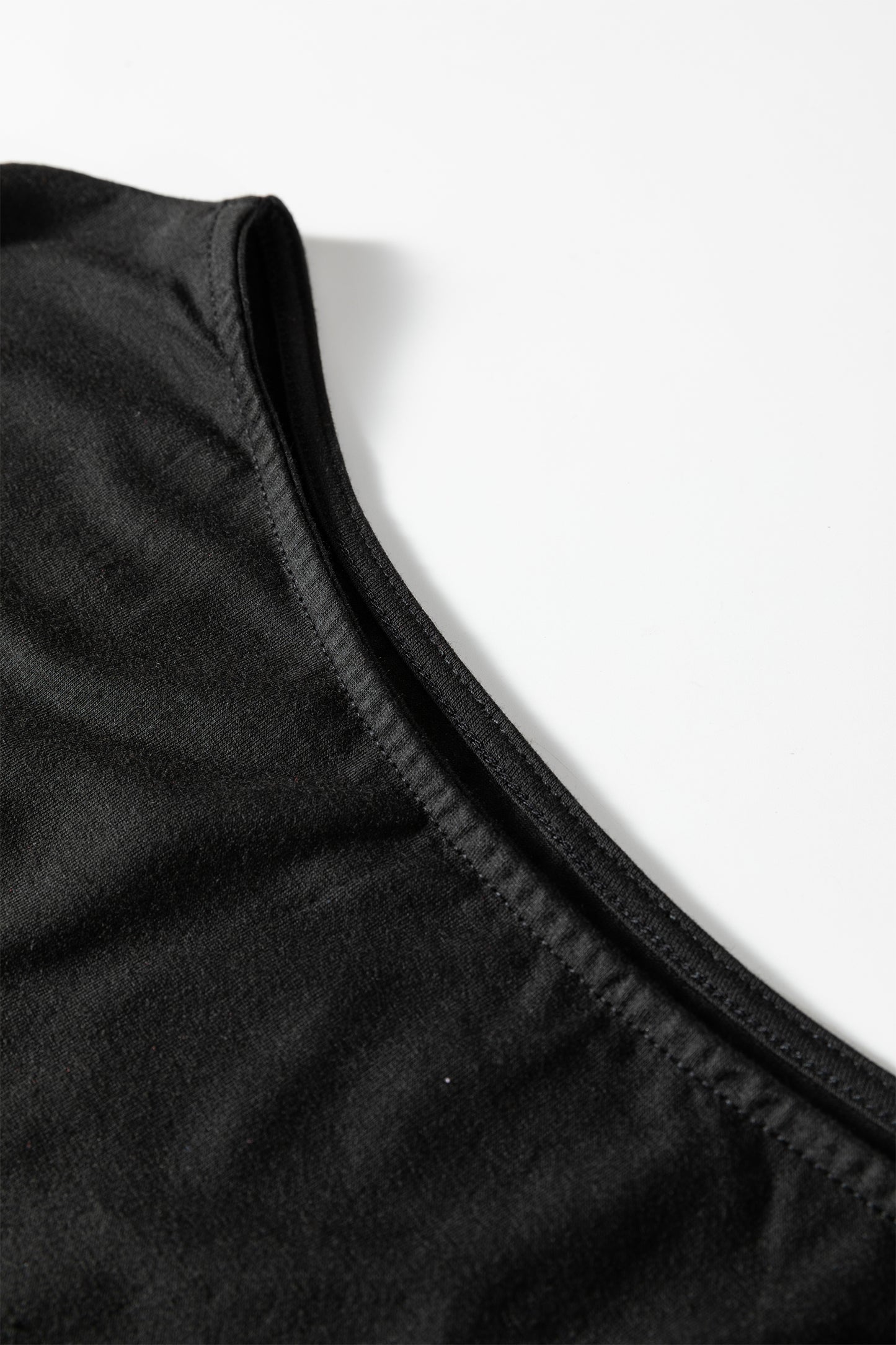 Black Asymmetric Neck Short Sleeve Blouse - Plus Size