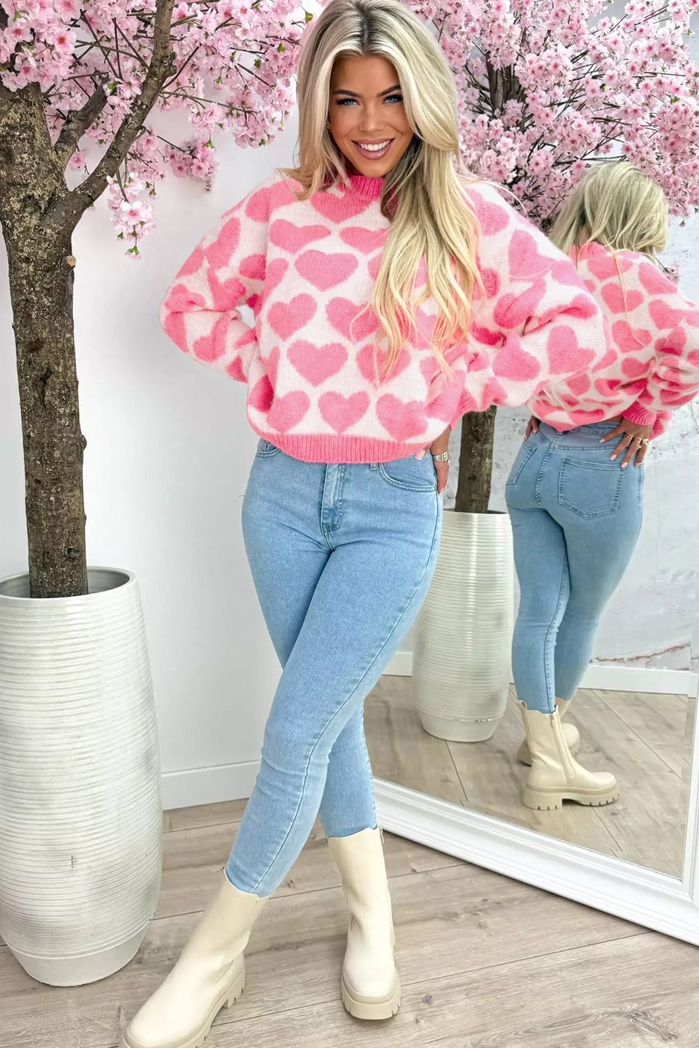 Love Heart Valentine Knit Sweater