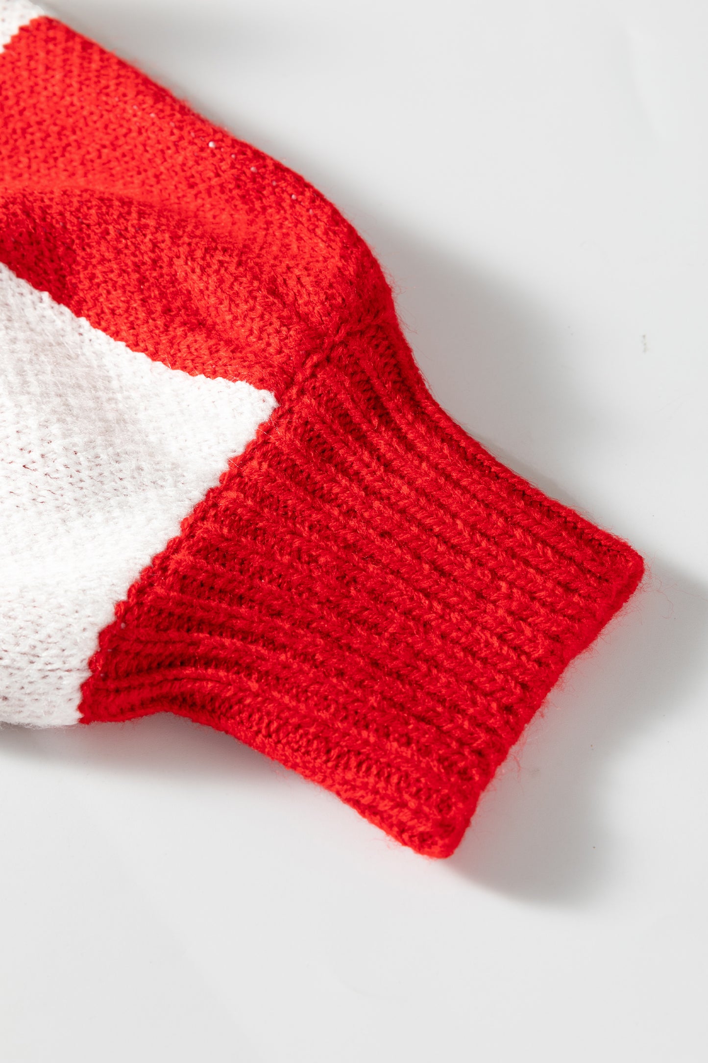 Checkered Bishop Sleeve Sweater