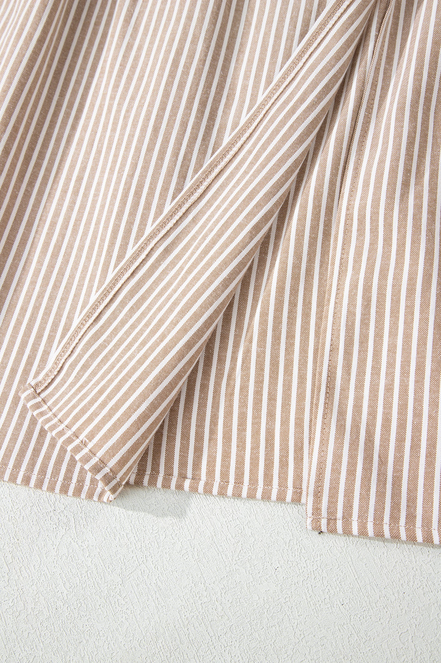 Striped Flutter Sleeve Button Front Maxi Dress