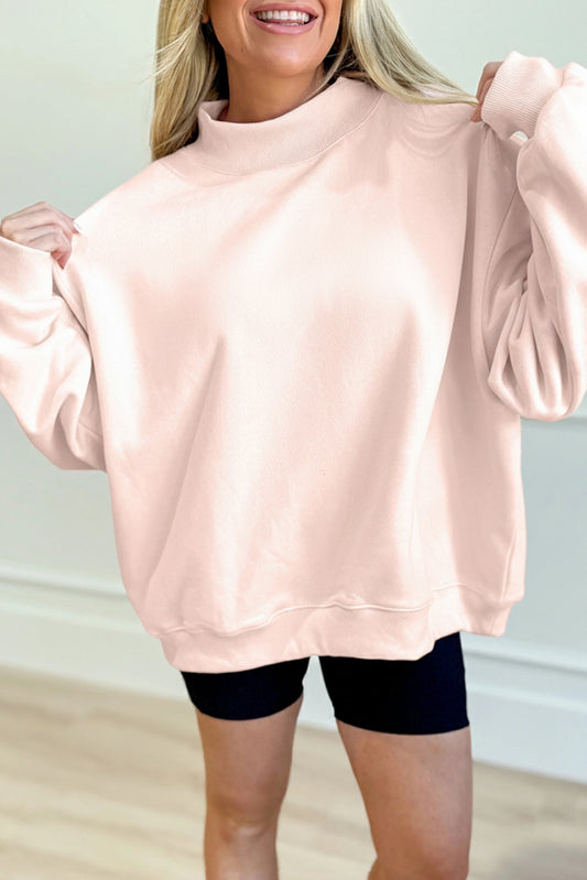 Oversized Mock Neck Sweatshirt