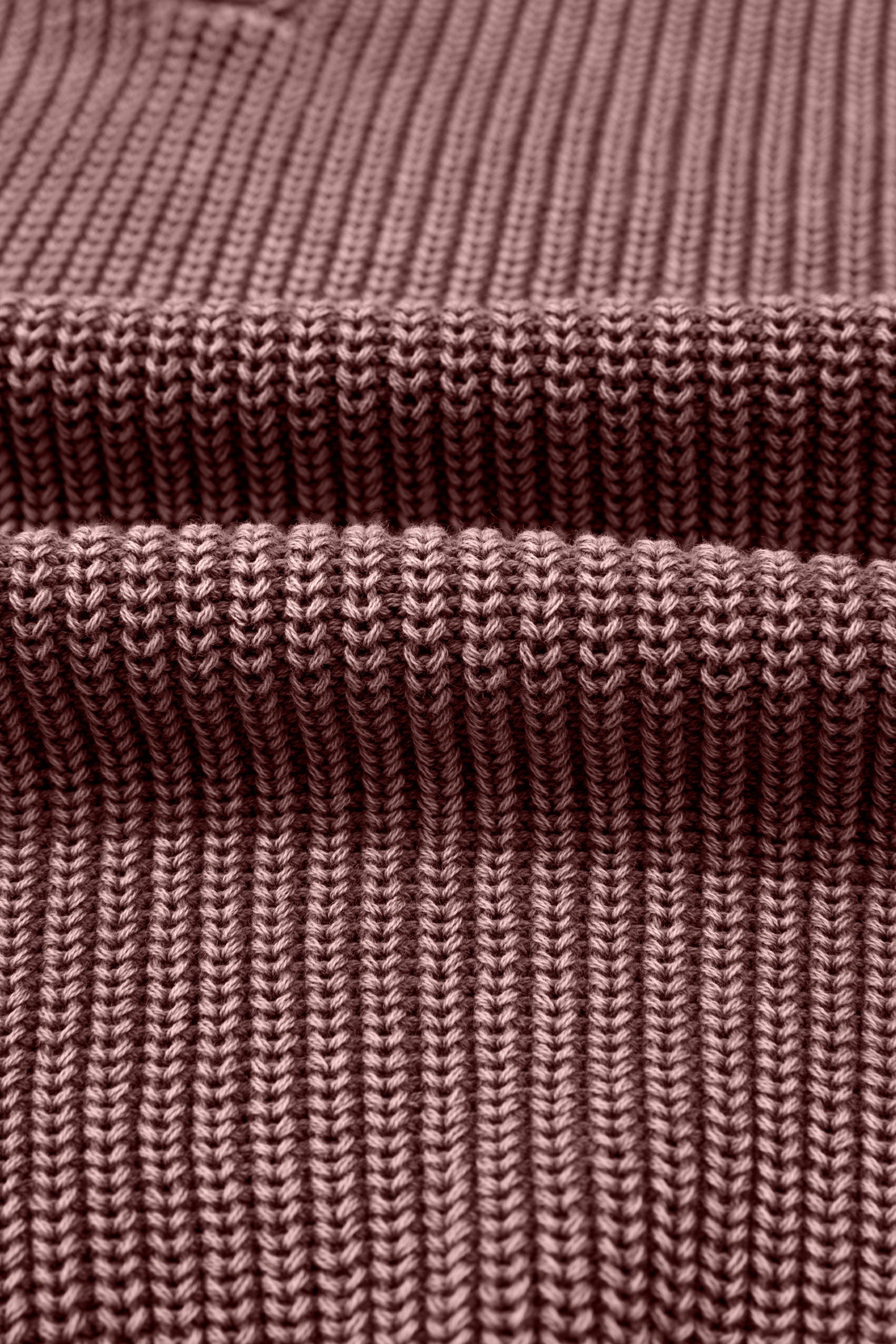 Mineral Washed Knit Button Polo Collar Loose Sweater - Dark Brown