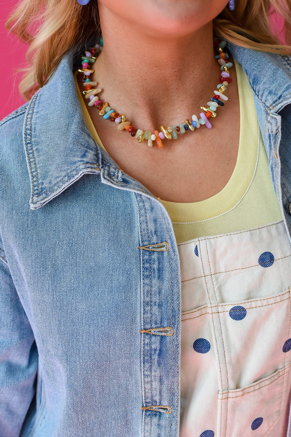 Draw-Cord Hem Light Wash Denim Jacket - Beau Blue