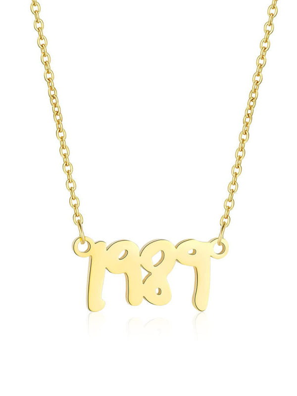 Golden Letter Pendant Necklace Chain