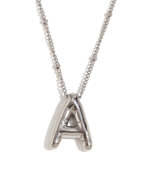 Stainless steel plated 24 letters Pendant Necklace