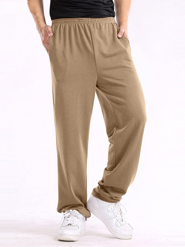 Men's Casual Straight solid colour Loose Trousers