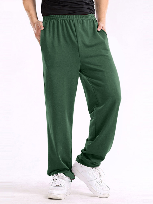 Men's Casual Straight solid colour Loose Trousers