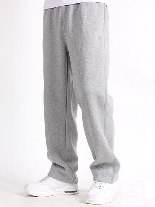 Men's Casual Straight solid colour Loose Trousers