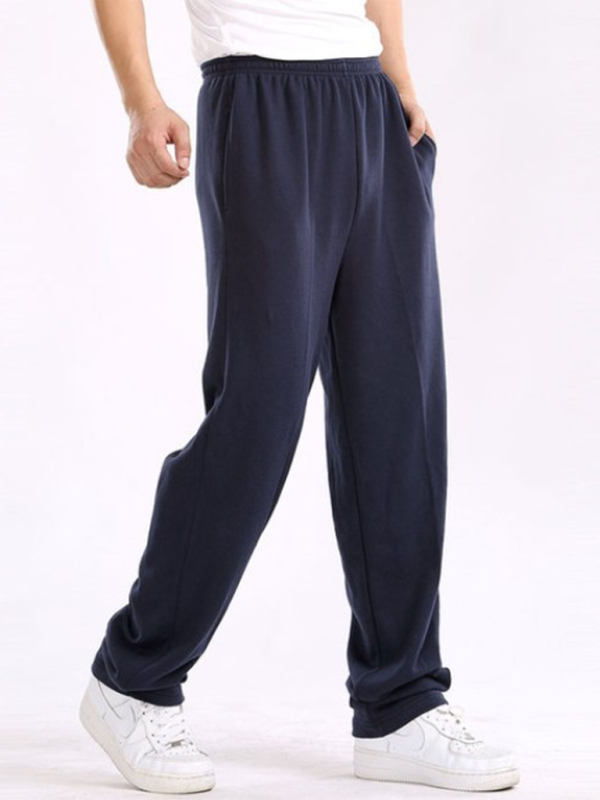 Men's Casual Straight solid colour Loose Trousers