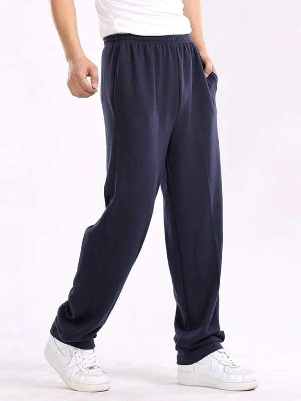 Men's Casual Straight solid colour Loose Trousers