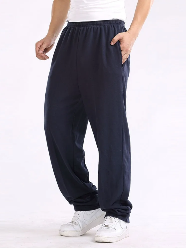 Men's Casual Straight solid colour Loose Trousers