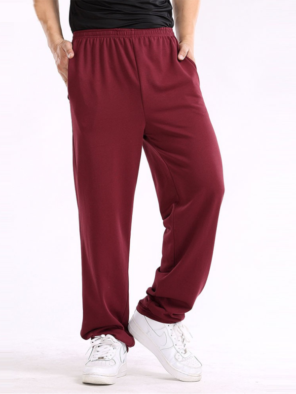 Men's Casual Straight solid colour Loose Trousers