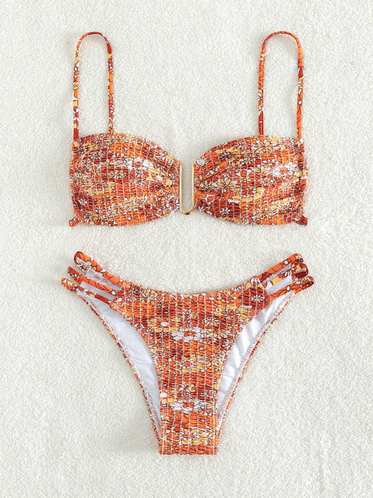 Women's Printed Swimsuit Triangle Two-piece Swimsuit Bikini