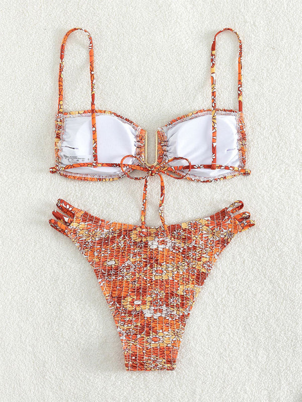 Women's Printed Swimsuit Triangle Two-piece Swimsuit Bikini