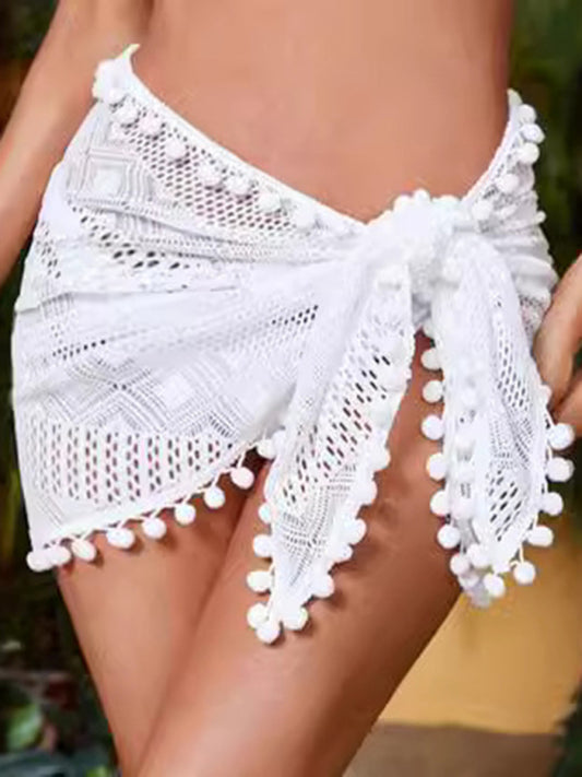 Women's Hollow strap Irregular Beach Skirt