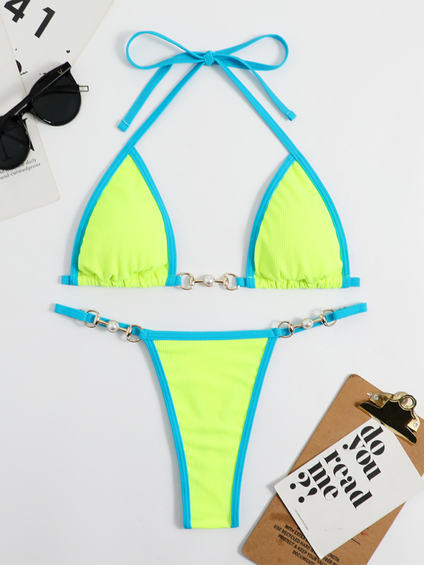 Women's Swimwear Solid colour Bikini Set