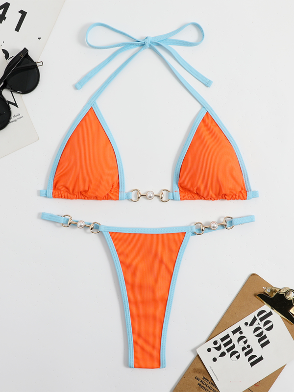 Women's Swimwear Solid colour Bikini Set