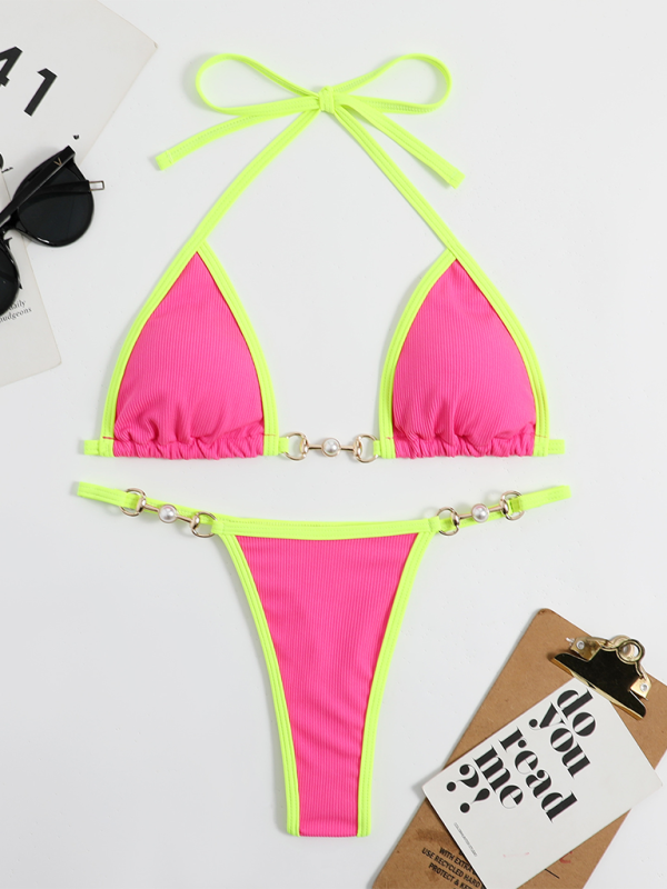 Women's Swimwear Solid colour Bikini Set