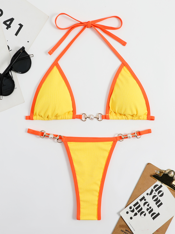 Women's Swimwear Solid colour Bikini Set