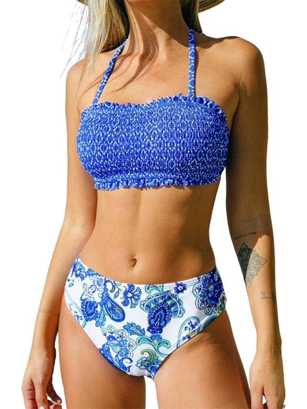 Women's Beach Suspender floral Bikini